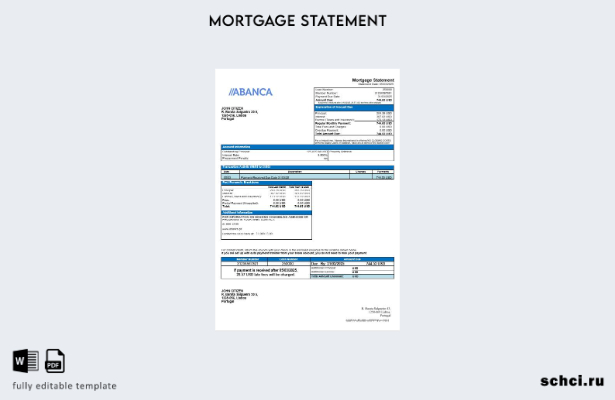 цифровая загрузка выписки по ипотеке Abanca в Португалии в формате Word и шаблон
